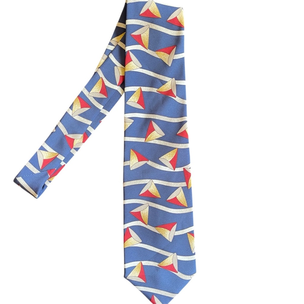 Vintage rare nautical geo tie USA from Italianissimo classic red white blue